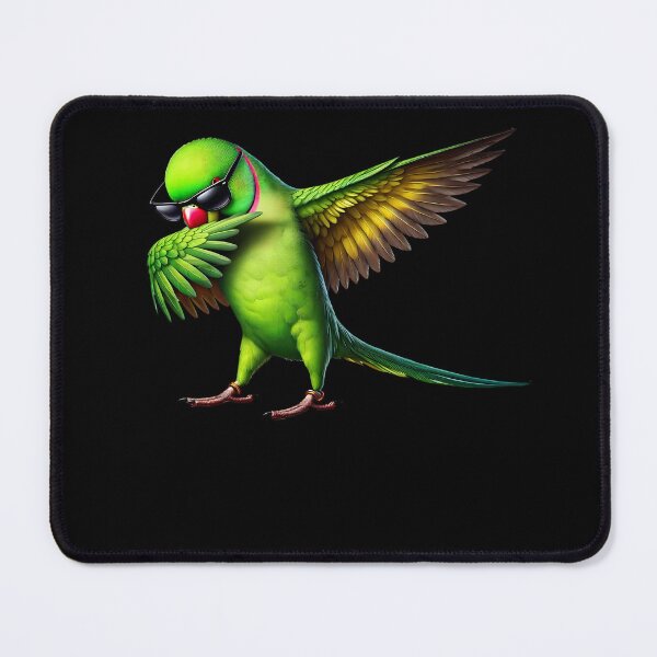 Item preview, Dabbing Ringneck Parakeet Parrot Lover Birding designed and sold by Kimberley King Art King Art.