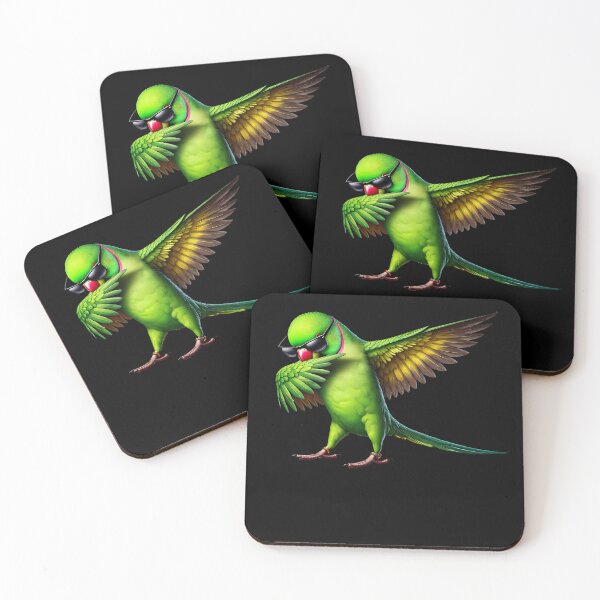 Item preview, Dabbing Ringneck Parakeet Parrot Lover Birding designed and sold by Kimberley King Art  King Art.