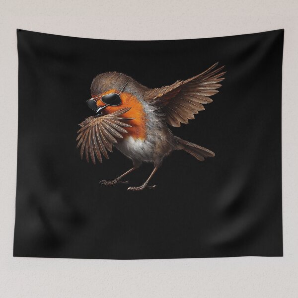 Item preview, Dabbing Robin Bird Watcher Lover Birding designed and sold by Kimberley King Art  King Art.