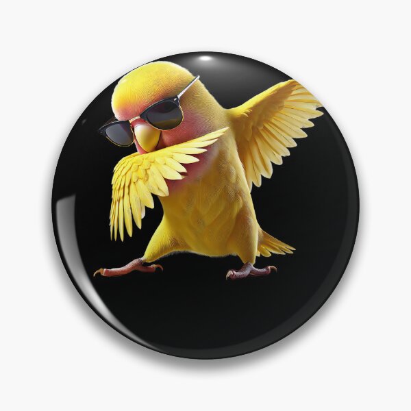 Item preview, Dabbing Rosy Faced Yellow Lovebird Parrot Lover Birding designed and sold by Kimberley King Art  King Art.