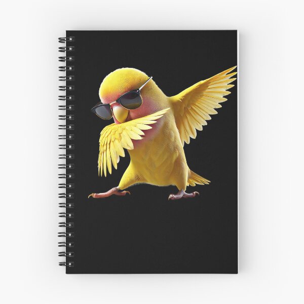Item preview, Dabbing Rosy Faced Yellow Lovebird Parrot Lover Birding designed and sold by Kimberley King Art  King Art.