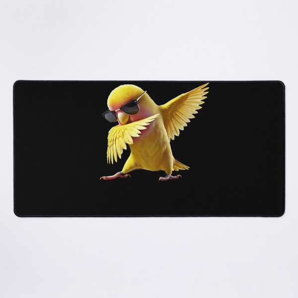 Item preview, Dabbing Rosy Faced Yellow Lovebird Parrot Lover Birding designed and sold by Kimberley King Art  King Art.