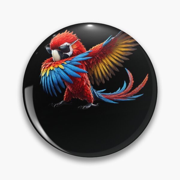Item preview, Dabbing Scarlet Macaw Parrot Lover Birding designed and sold by Kimberley King Art  King Art.
