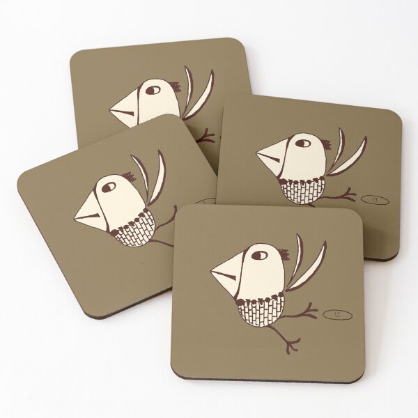 Item preview, Surreal Bird of Hidden Goodness｜Tet ט｜Hebrew Letter Art｜Earth Tone designed and sold by Aster Atelier.