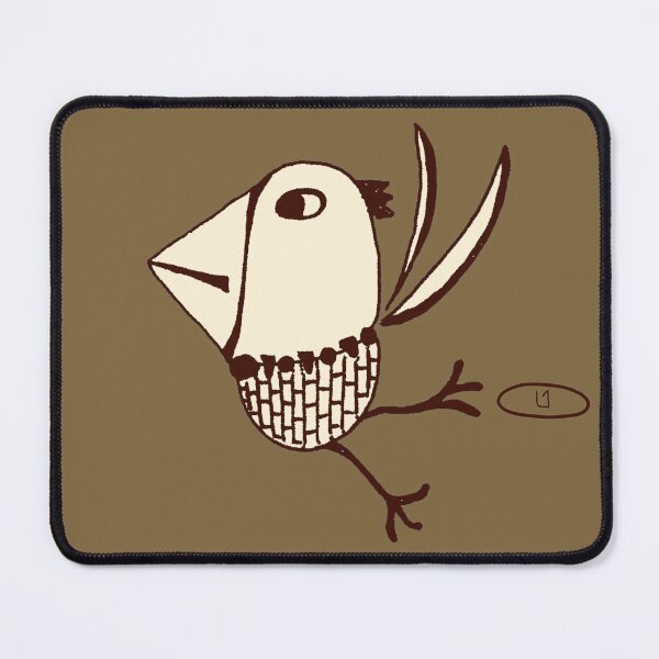 Item preview, Surreal Bird of Hidden Goodness|Tet ט|Hebrew Letter Art|Earth Tone designed and sold by Aster Atelier.