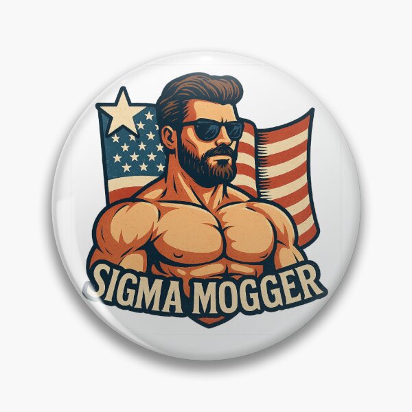 Item preview, Sigma Mogger Patriot Looksmaxxing Sticker – American Alpha Male Aesthetic designed and sold by Eagle Blood Supply.