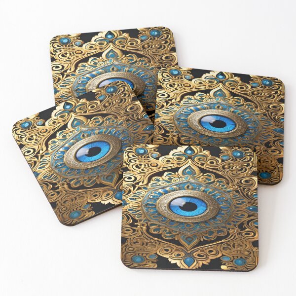Item preview, The All-Seeing Eye of Gold and Teal designed and sold by idostudio.