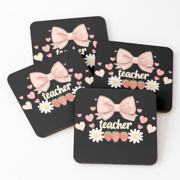 Item preview, Cute Teacher Bow with Strawberries and Daisies – Aesthetic Gift designed and sold by -justb-.