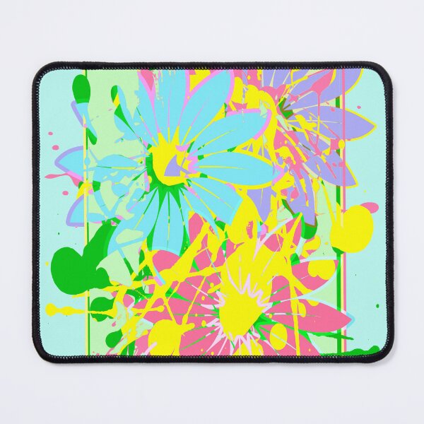 Item preview, flowers summer many colorful splashes of color comic clip art designed and sold by MyREDBlack.