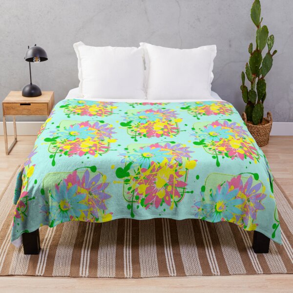 Item preview, flowers summer many colorful splashes of color comic clip art designed and sold by MyREDBlack.