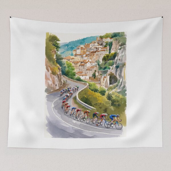 Item preview, Peloton. Cycling Wall Art Peloton Print. Mountain Stage Poster. Pro Cycling Fan. designed and sold by bekksa.