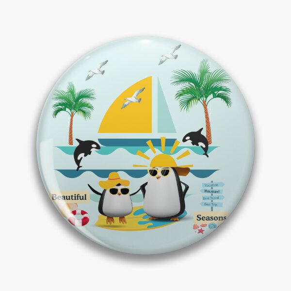 Item preview, Happy Summer with penguin designed and sold by ATime7Day.
