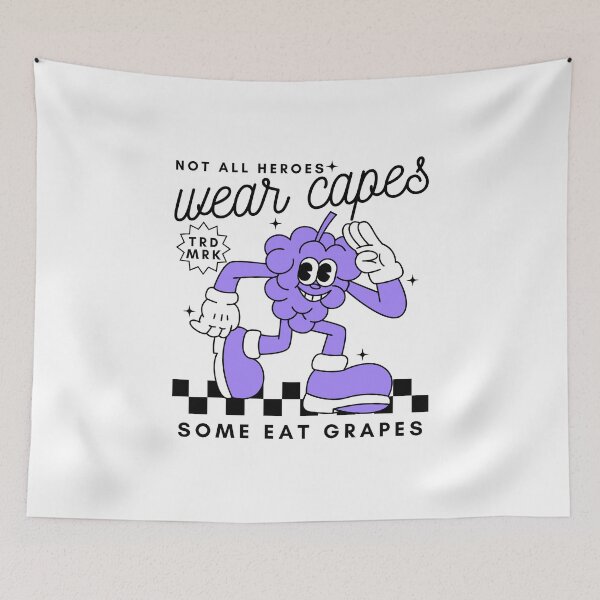 Item preview, Not all heroes wear capes some eat grapes designed and sold by Peerless-Prime.