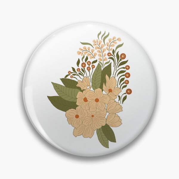 Item preview, Vintage Floral Bouquet with Retro Leafy Accents designed and sold by DColourMuse.