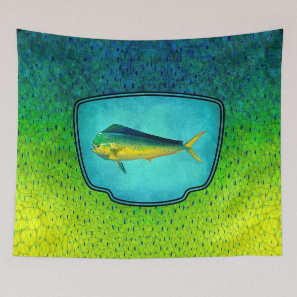 Item preview, Insignia de pescador de mahi-mahi designed and sold by artistwill.