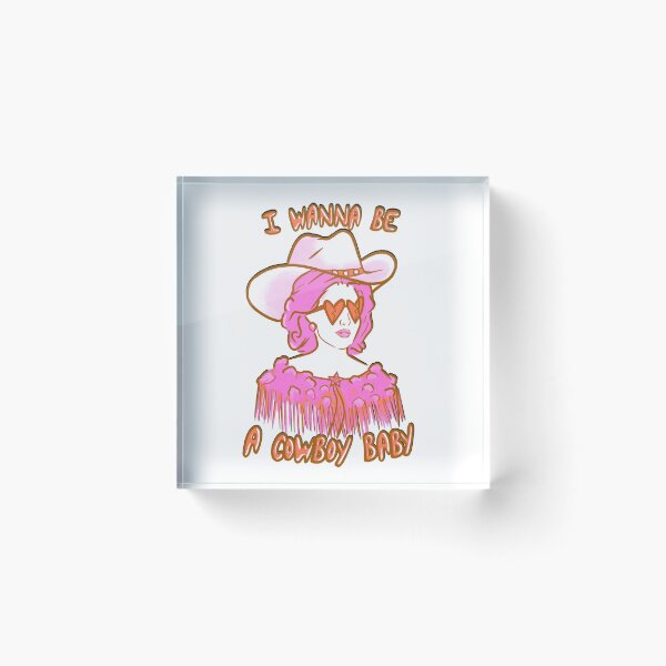 Item preview, CMAT I Wanna Be A Cowboy Baby - pink and orange designed and sold by incloudines.