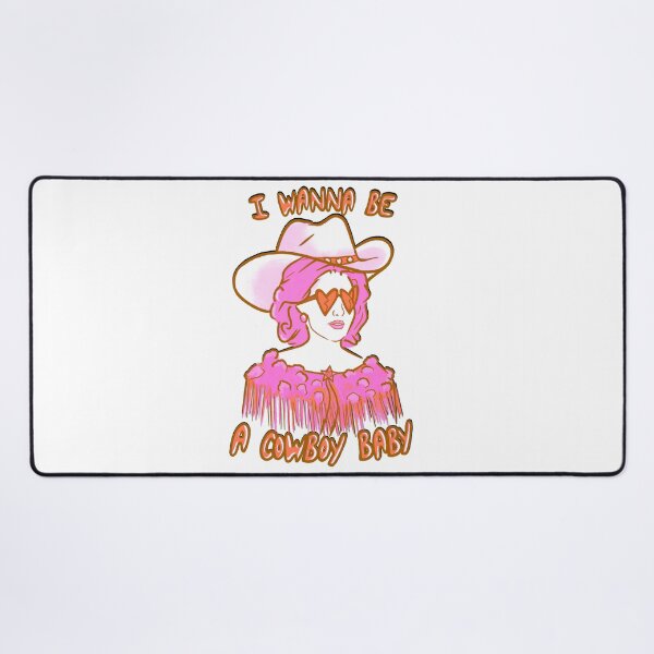 Item preview, CMAT I Wanna Be A Cowboy Baby - pink and orange designed and sold by incloudines.