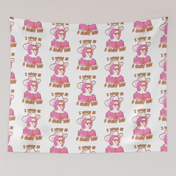 Item preview, CMAT I Wanna Be A Cowboy Baby - pink and orange designed and sold by incloudines.