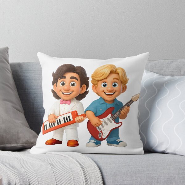 Item preview, Retro 80s Pop Duo Cartoon Illustration designed and sold by LuxeDigiArt.