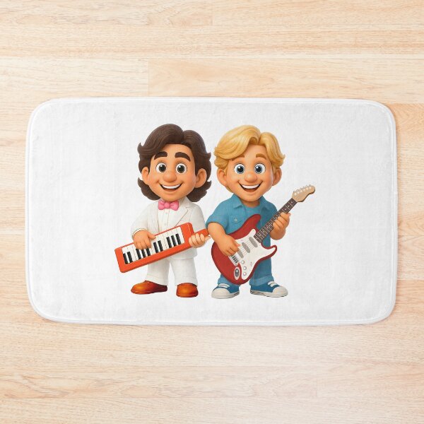Item preview, Retro 80s Pop Duo Cartoon Illustration designed and sold by LuxeDigiArt.