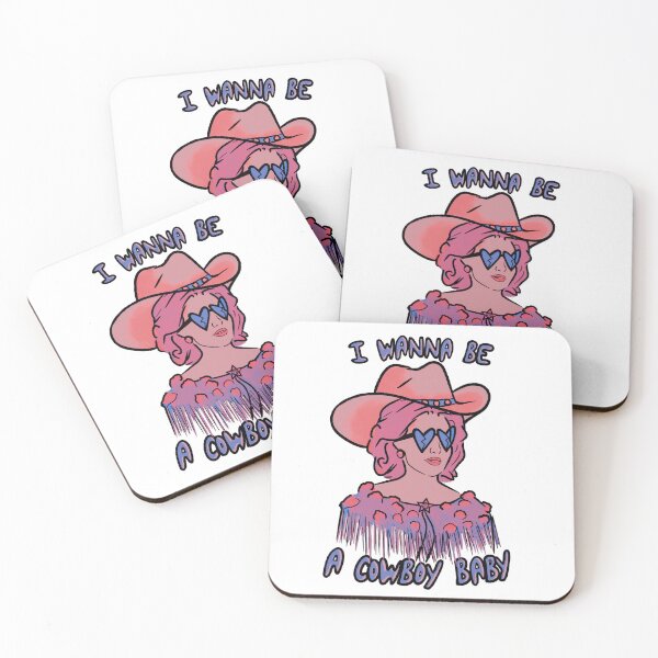 Item preview, CMAT I Wanna Be A Cowboy Baby - coral / blue designed and sold by incloudines.