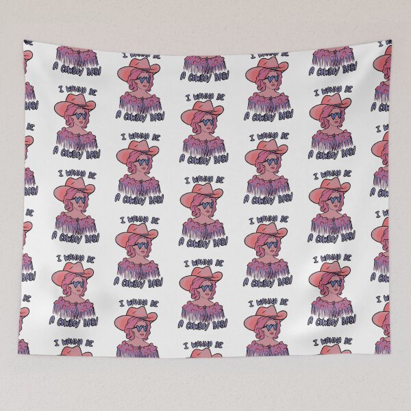 Item preview, CMAT I Wanna Be A Cowboy Baby - coral / blue designed and sold by incloudines.