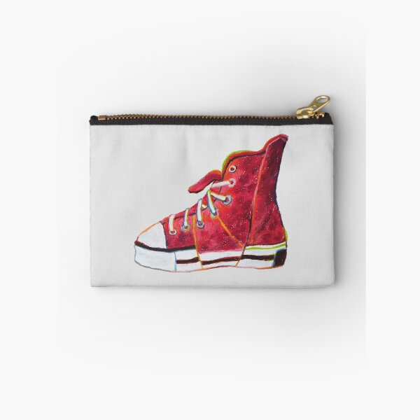 Item preview, Red Canvas Shoes Oil Pastel Hand Draw  designed and sold by purple-Q.