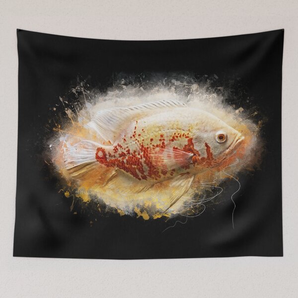 Item preview, Albino peacock cichlid - Astronotus ocellatus designed and sold by AquariumLutter.
