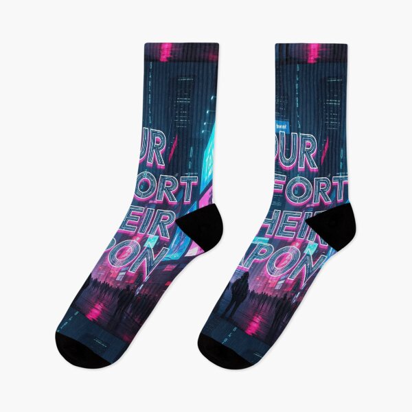 Item preview, Your Comfort Is Their Weapon Cyberpunk Dystopian Quote designed and sold by Elizarfa.