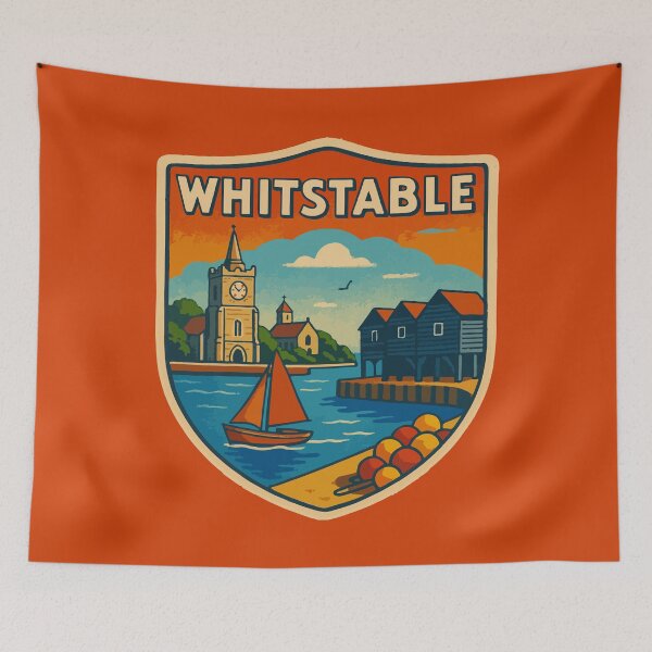 Item preview, Whitstable Travel Souvenir Sticker designed and sold by rogue-design.