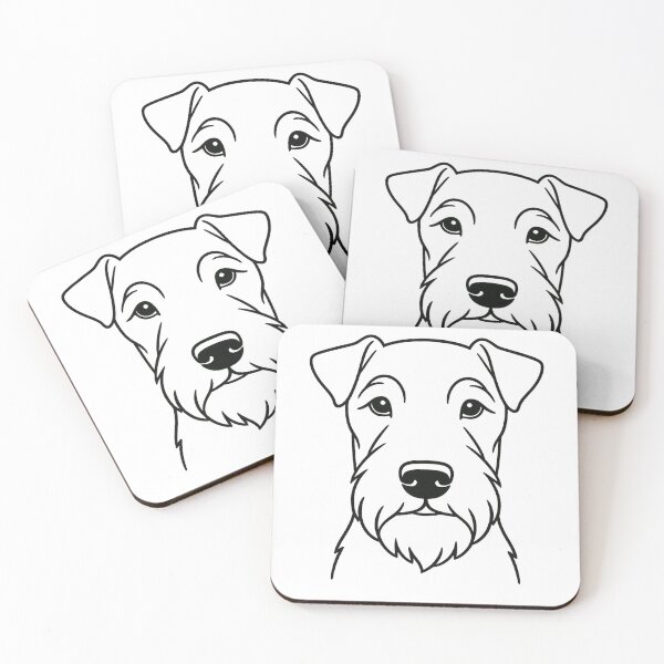 Item preview, Airedale Terrier head frontal designed and sold by Airedaleandwell.