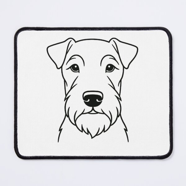 Item preview, Airedale Terrier head frontal designed and sold by Airedaleandwell.