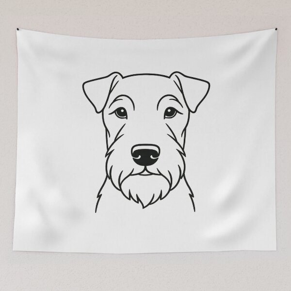 Item preview, Airedale Terrier head frontal designed and sold by Airedaleandwell.