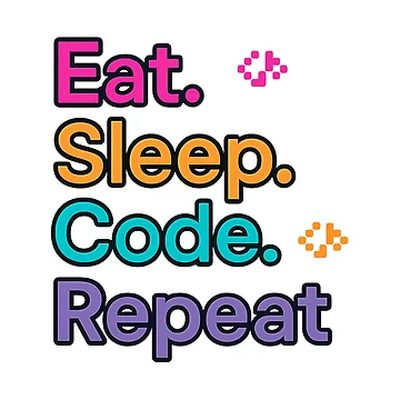 Artwork thumbnail, Eat Sleep Code Repeat Programmer by TONSNAP