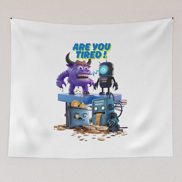 Item preview, Bitcoin Are you tired ? too much winning...Robot shutdown Error! designed and sold by RoseAIArtRhythm.