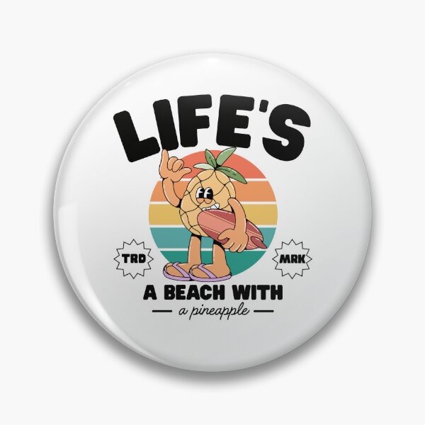 Artikelvorschau, Das Leben ist ein Strand mit einer Ananas entworfen und verkauft von Peerless-Prime.