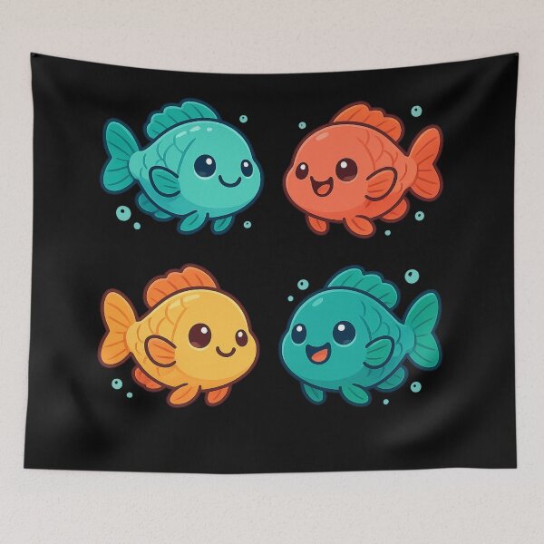 Item preview, Cute and Curious Parrot Fish Wonders designed and sold by DamioPolArt.