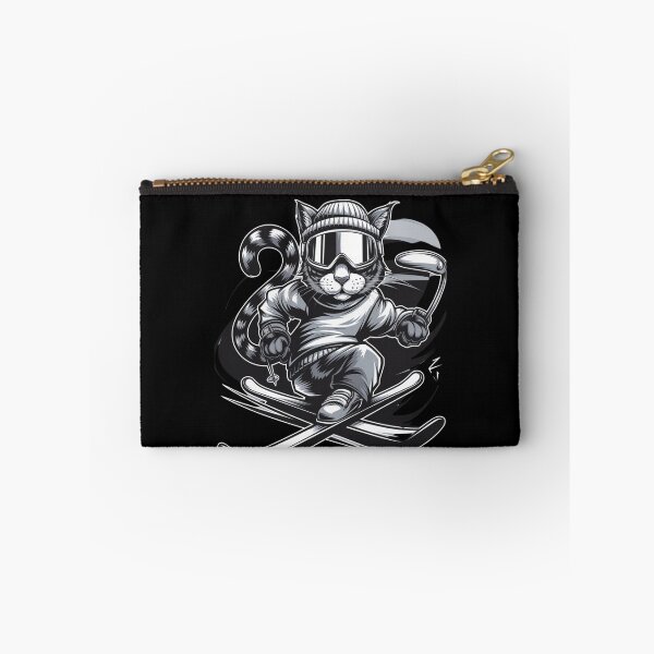 Item preview, Snow Cat – Cool Skiing Cat in Retro Style designed and sold by Qonli-Officjal.