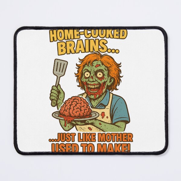 Item preview, Retro Zombie Design – Homemade Brains Just Like Mom Made Them designed and sold by elsotanodelcine.