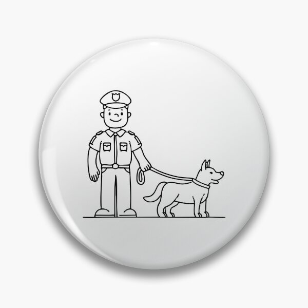 Item preview, Police officer holding a K9 dog on a leash during patrol designed and sold by rasagamastore.