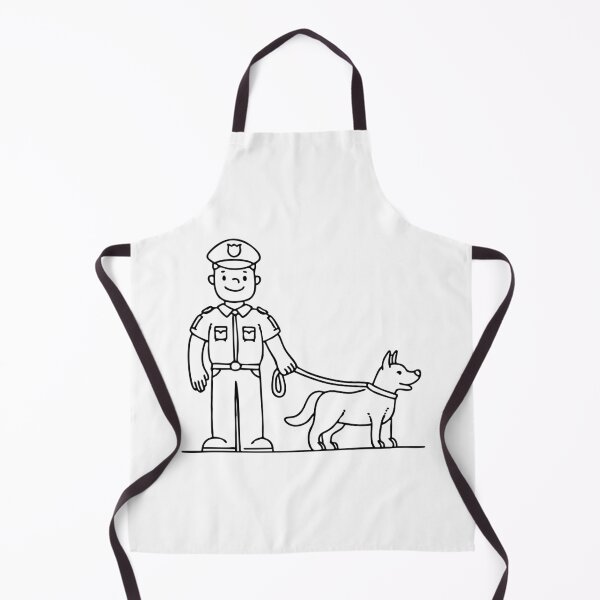 Item preview, Police officer holding a K9 dog on a leash during patrol designed and sold by rasagamastore.