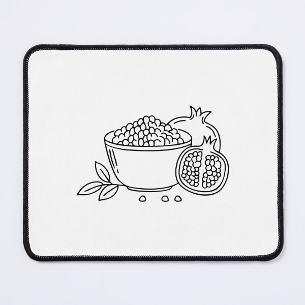 Item preview, Bowl of water full of pomegranate seeds beside a whole fruit designed and sold by rasagamastore.