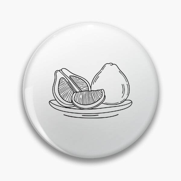 Item preview, Pomelo segments arranged on a plate with whole pomelo beside designed and sold by rasagamastore.