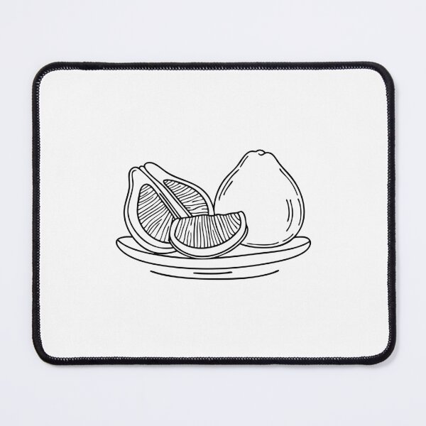 Item preview, Pomelo segments arranged on a plate with whole pomelo beside designed and sold by rasagamastore.