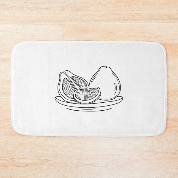 Item preview, Pomelo segments arranged on a plate with whole pomelo beside designed and sold by rasagamastore.