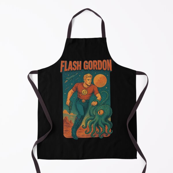Item preview, Flash Gordon Design – Retro Galactic Hero vs. Space Monster designed and sold by elsotanodelcine.