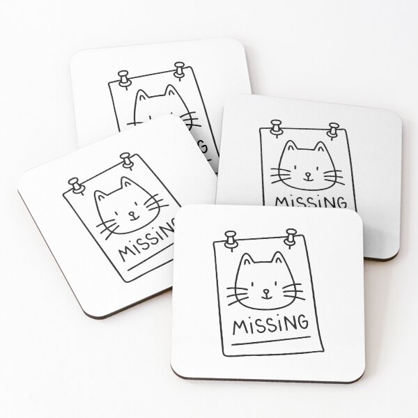 Item preview, A lost cat poster pinned with pushpins on a community board designed and sold by rasagamastore.