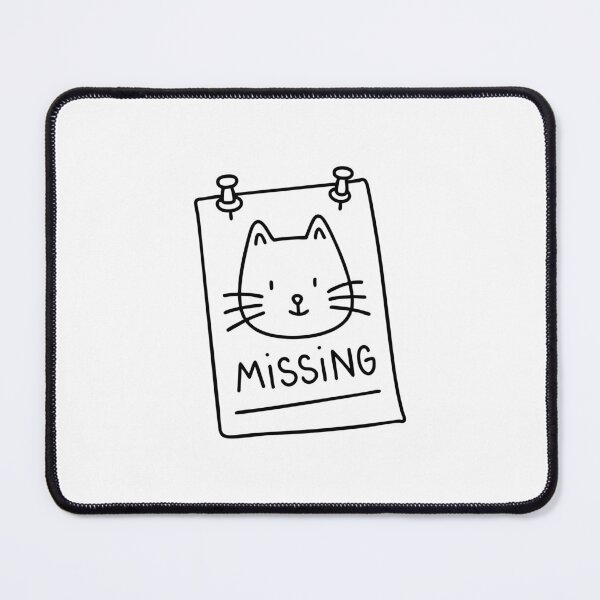 Item preview, A lost cat poster pinned with pushpins on a community board designed and sold by rasagamastore.