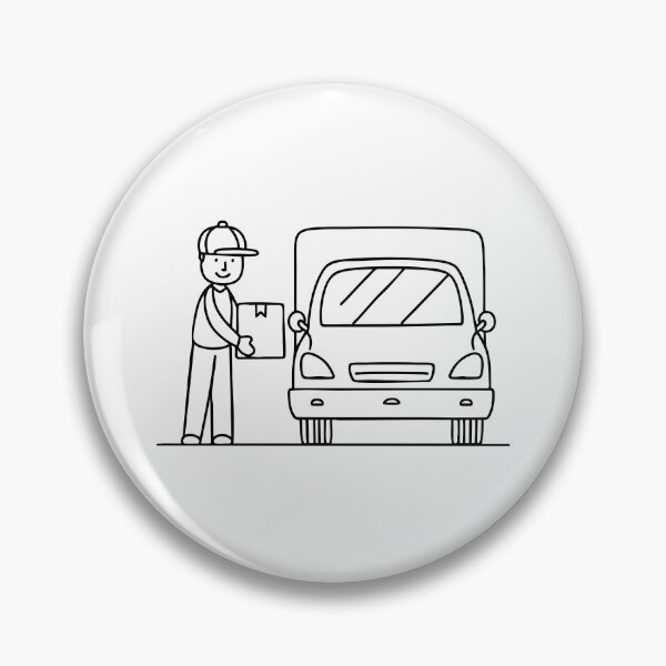 Item preview, A postman lifting a package from the back of his mail van designed and sold by rasagamastore.