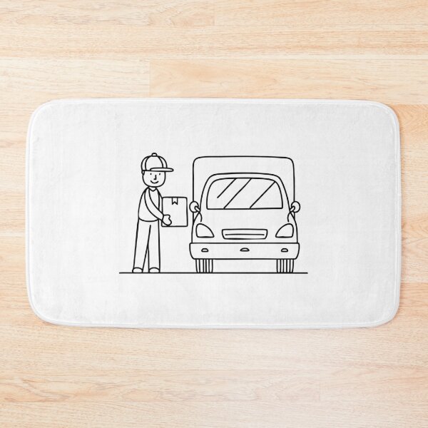 Item preview, A postman lifting a package from the back of his mail van designed and sold by rasagamastore.